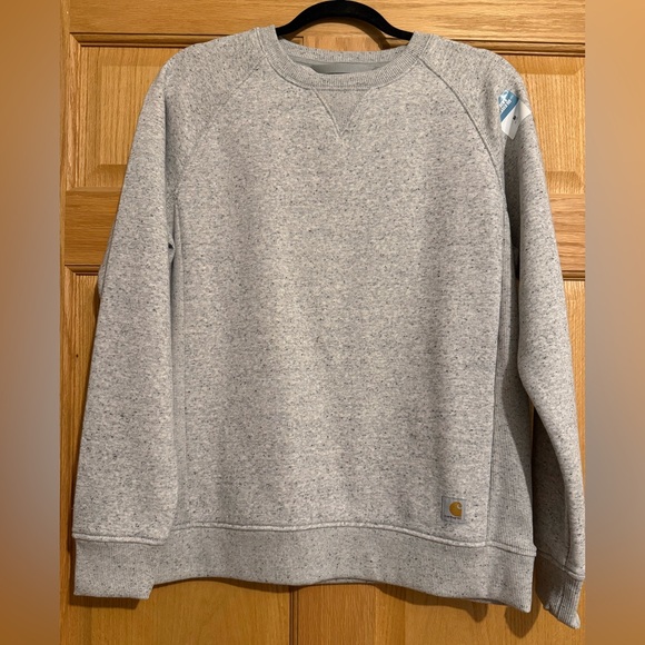 BRAND NEW Women’s Medium Gray Carhartt Mid-weight Crewneck - Picture 2 of 5